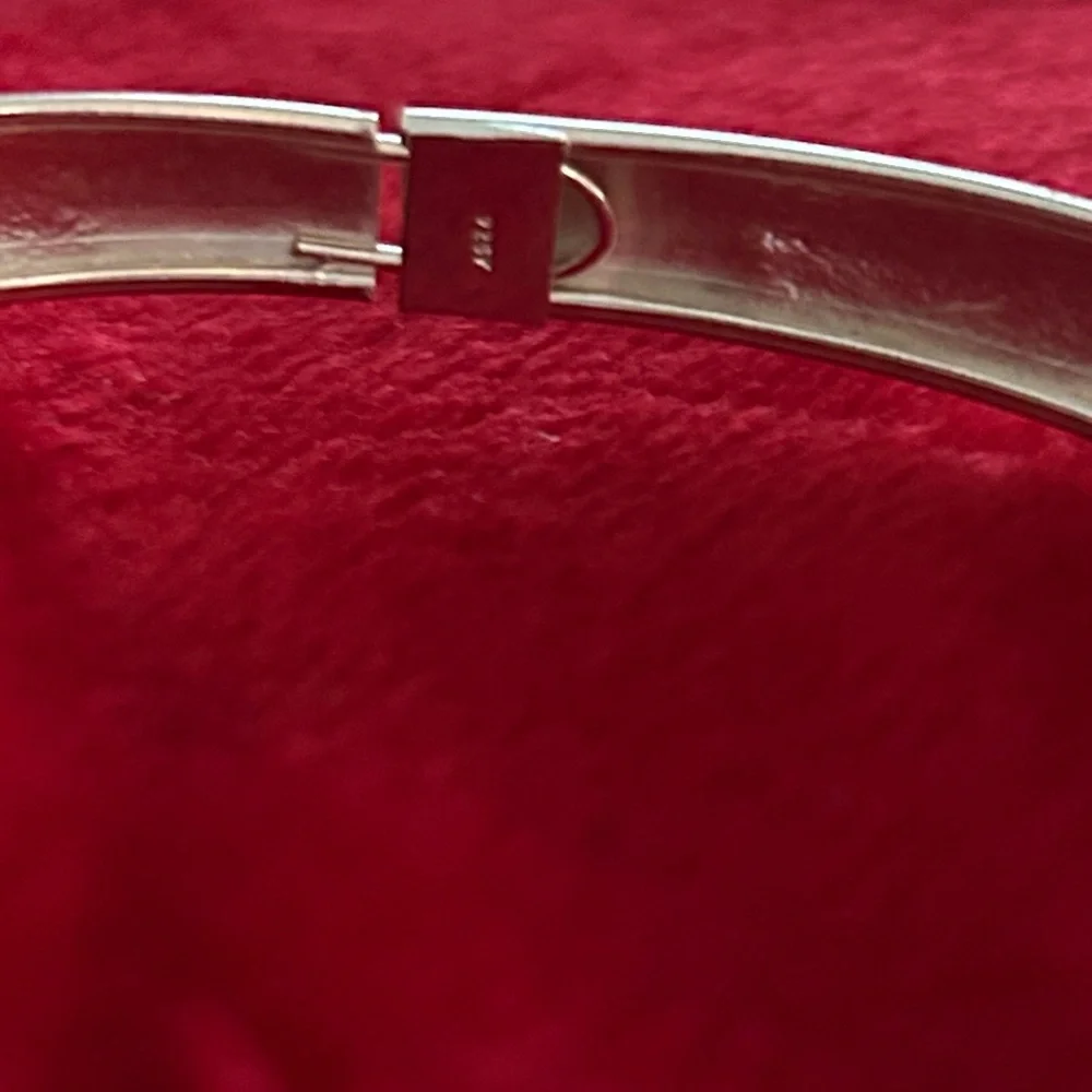 925 Sterling Silver‎ Diamond cut Women's Bangle bracelet